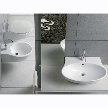 Раковина из санфаянса Hatria NIDO YXEP01 68х48 накладная цвет белый 1 отверстие под смеситель